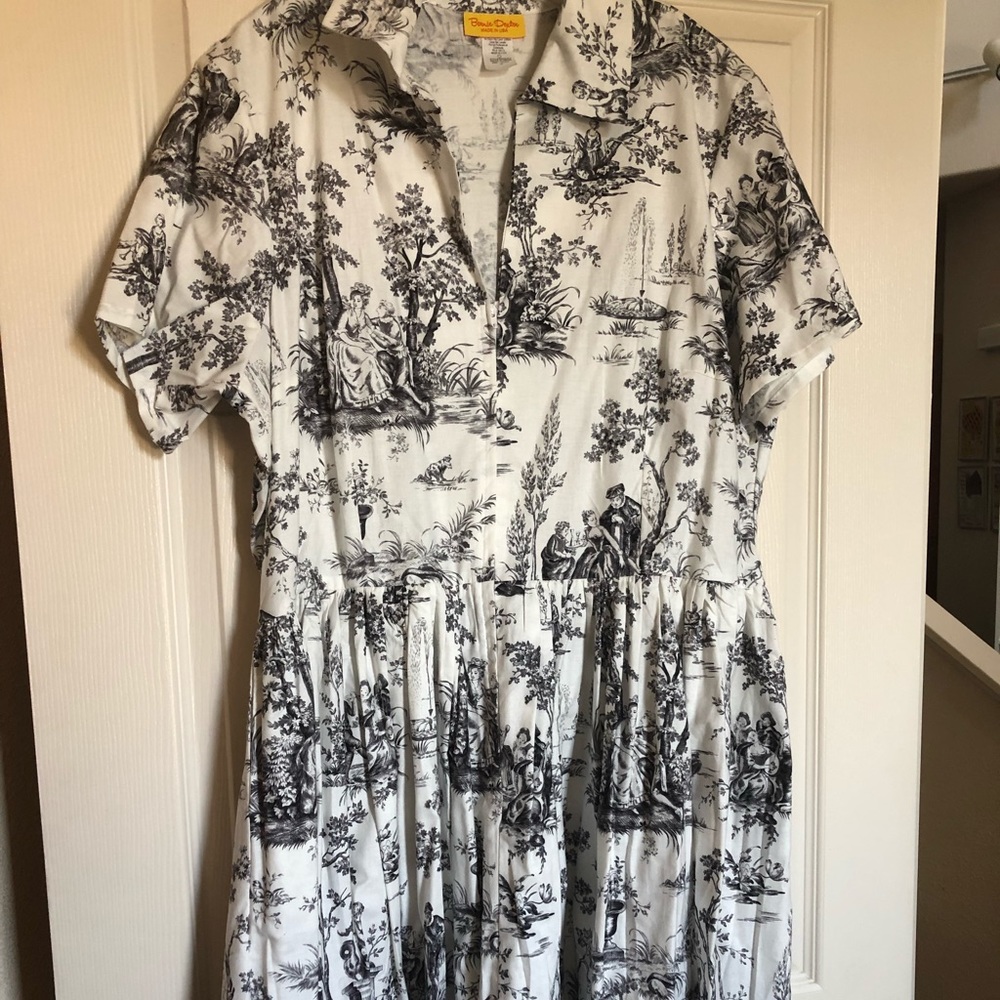 NWOT Bernie Dexter toile Kelly dress 4x pinup